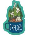 Sticker Art Camp Cup Explore Sticker 470121